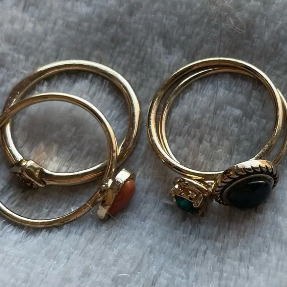 Set Of Five Stackable Rings - Picture 2 of 4